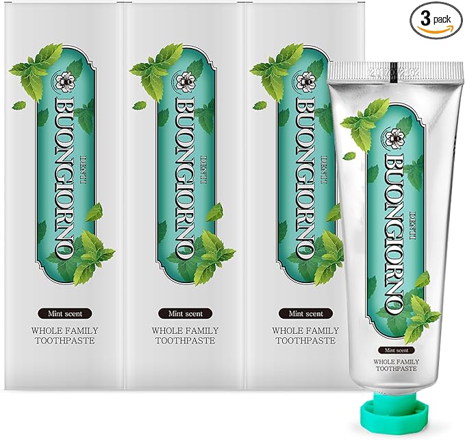 ORIGINAL TOOTHPASTE (3 Pack, Herbal Mint) – Bad Breath Eliminator for Halitosis & Morning Breath, Propolis, Natural Whitening(Baking Soda), Xylitol, SLS & Paraben Free(3.52fl oz/100g)
