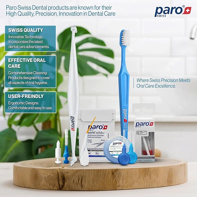 Paro Swiss 3Star-Grip Interdental Brushes – Assorted, 4x12 Pack Different Sizes – Deep Between Teeth Cleaning