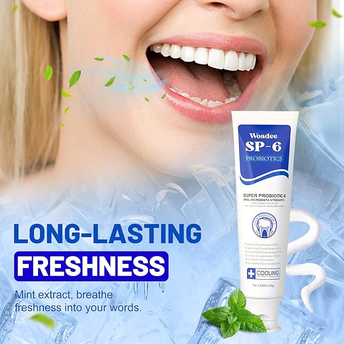 SP-6 Hydroxyapatite Toothpaste Set, 6 Probiotics for Whitening & Cooling Fresh Breath, 7- Pro Intense Whitening, Fluoride-Free, Safe for Enamel, Deep Brigthtening & Freshness (3 Tubes)