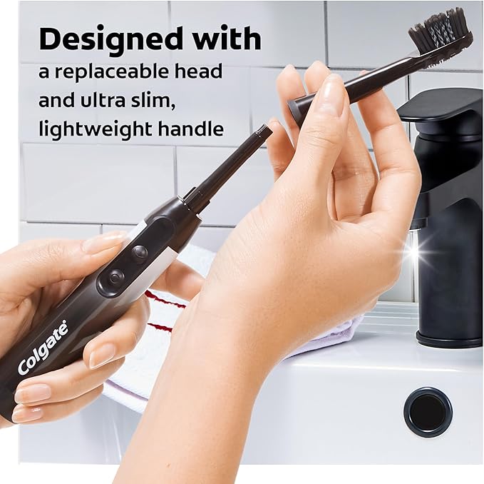 Colgate 360 Charcoal Sonic Powered Battery Toothbrush (Pack of 2)