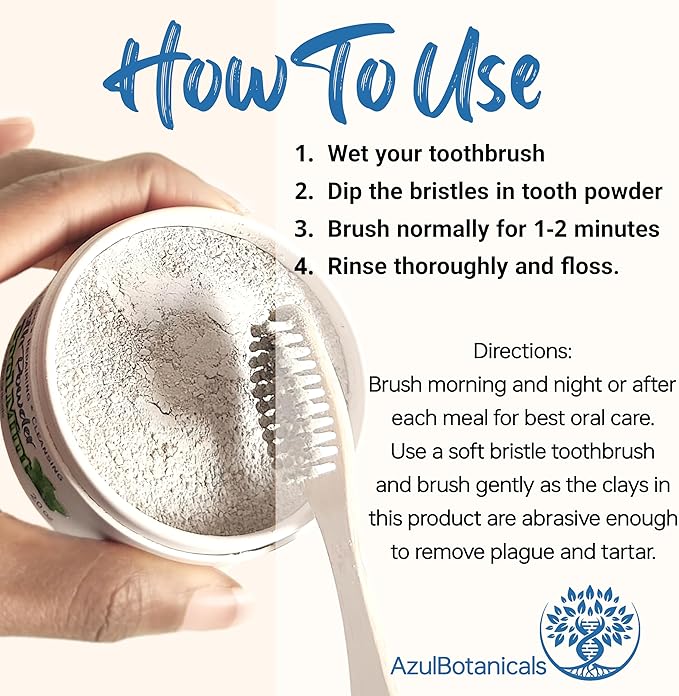 Remineralizing & Cleansing Tooth Powder, Bubblegum. Fluoride Free, SLS Free, Nano Free for Organic Oral Wellness (2 Ounces)
