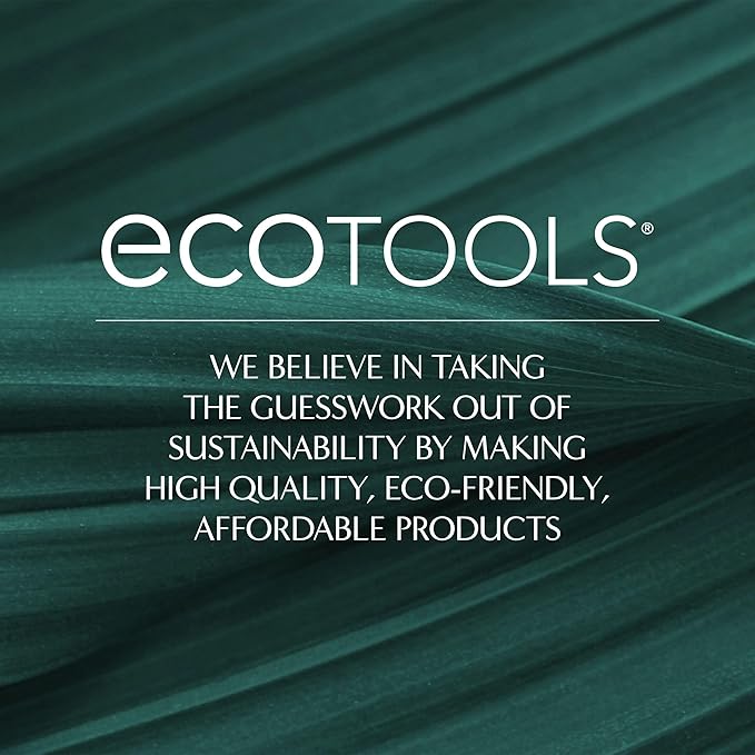 EcoTools Blend + Conceal Dual-Ended Makeup Brush, Foundation & Concealer Brush For Liquid & Cream Formulas, Face Makeup Brush, Synthetic Bristles, Vegan & Cruelty-Free, Travel & Eco-Friendly, 1 Count