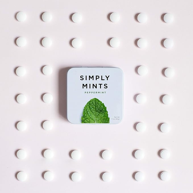 Simply Mints (Peppermint, 45 Count (1 Tin)) (Pack of 2)