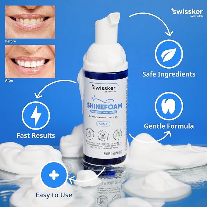 Swissklip Teeth Whitening Foam Toothpaste Also a Teeth Whitener in The Market I We Offer Best Teeth Whitening Products for Professional Teeth Whitening Kit (2)