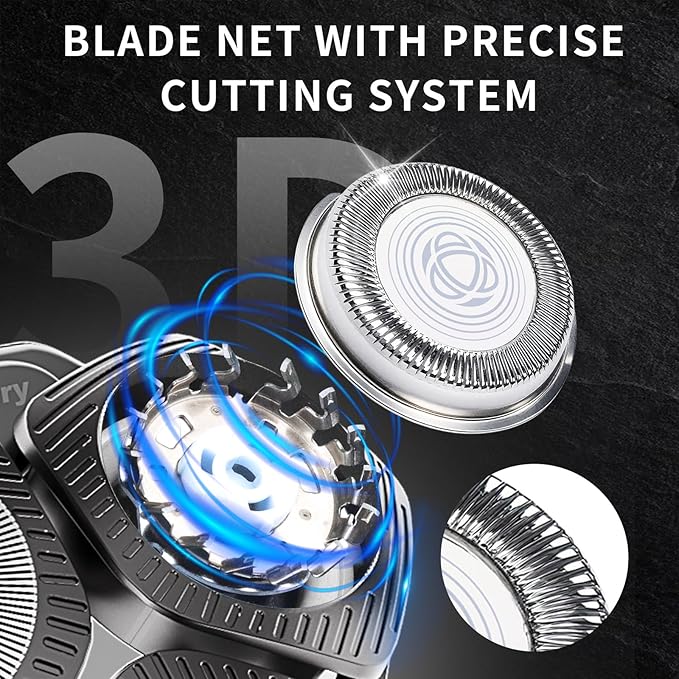 SH71/50 Shaving Heads Compatible with Phili*s Shavers Series S5000 (S5XXX),S7000 (S7XXX) for RQ12/70, RQ12/60, SH60/70, and SH70/70 (grey)