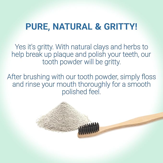 Remineralizing & Cleansing Tooth Powder, Bubblegum. Fluoride Free, SLS Free, Nano Free for Organic Oral Wellness (2 Ounces)