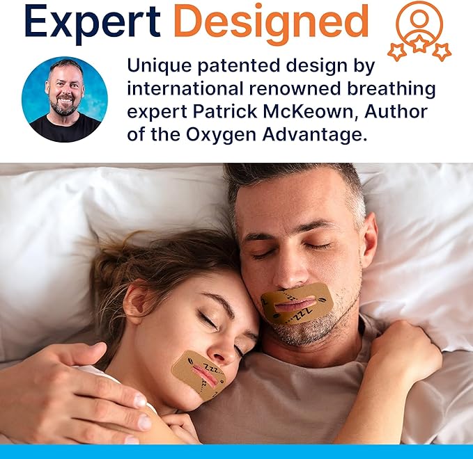 MyoTape - Sleep Tape for Adults - 90 Nights - Reduce Snoring - Improve Sleep - Promote Nasal Breathing - Men/Women/Unisex - Gentle On Skin