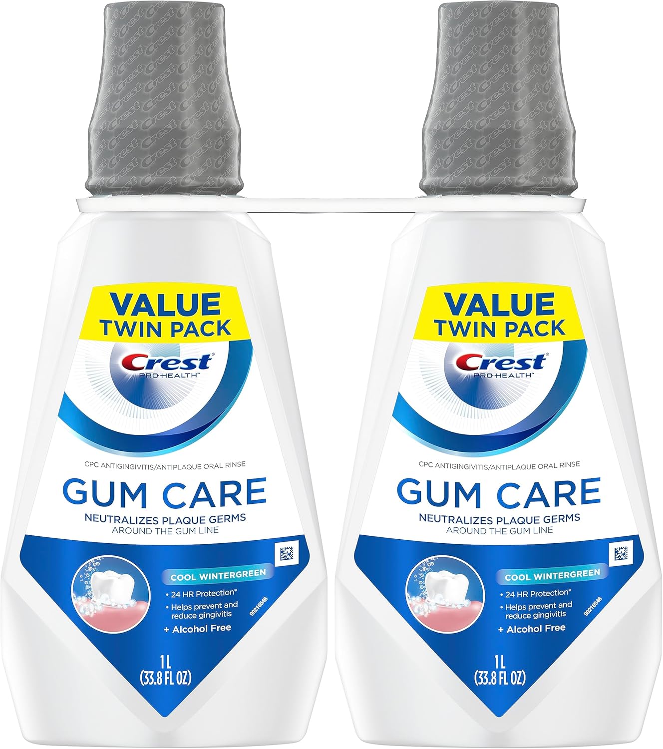 Crest Pro-Health Advanced Mouthwash, Alcohol Free, Extra Whitening, Energizing Mint Flavor, 2x946mL (32 fl oz)