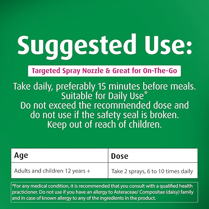 A. Vogel Echinaforce Natural Soothing Throat Spray - Fresh Organic Echinacea Plant & Sage - Targeted Nozzle - Immune Support Supplement - Throat Health - Soy, Dairy, & Gluten Free - Non-GMO - 1 fl oz