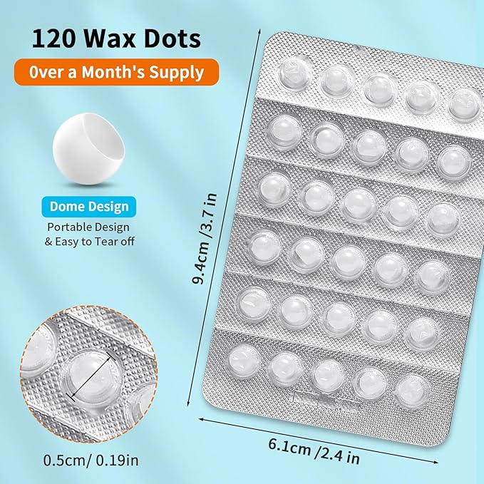 Orthodontic Wax 120 Pack, Easy to Mold Braces Wax, Dental Wax Long-Lasting Hold, Portable and Easy to Tear,Food Grade Relief Wax for Home Travel Office (Strawberry)