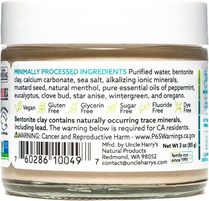 Uncle Harry's Anise Remineralizing Toothpaste | Natural Whitening Tooth Paste Freshens Breath & Promotes Enamel | Vegan Fluoride Free Toothpaste (2 Pack)