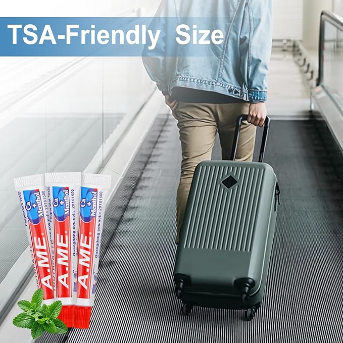 Toothpaste Bulk Travel Size, Disposable Small Travel Portable Mini Compact Pocket Size Toothpaste for Bad Breath, Vacation/Hotel/Camping Shelter/Homeless/Nursing Home/Charity 0.35 oz/ 10g (30 Tubes)