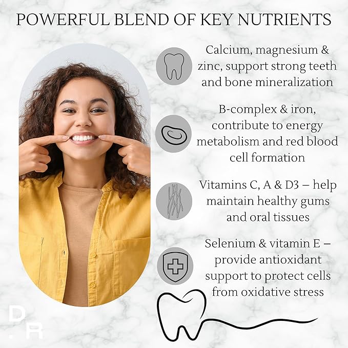 One‑A‑Day – Daily Dental Multivitamin – Supports Teeth & Gum – 30 Tablets – High‑Dose Vitamins A, C, D, B‑Complex, Minerals