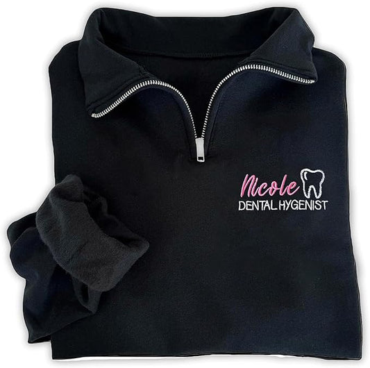 Chillever - Dental Hygienist Embroidered Sweatshirt, Gift For Hygienist, Tooth Gift, Teeth Sweatshirts For Women