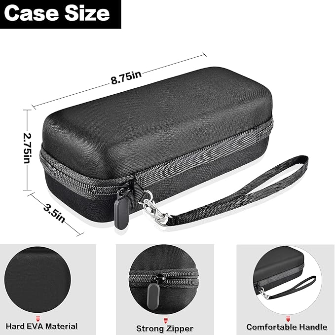 Toothbrush Travel Case Compatible with Oral-B Pro 1000, 2000, 3000, 3500, 1500/ for Philips Sonicare ProtectiveClean 4100 5100 Electric Toothbrush with Mesh Pocket for Accessories - Black (Bag Only)