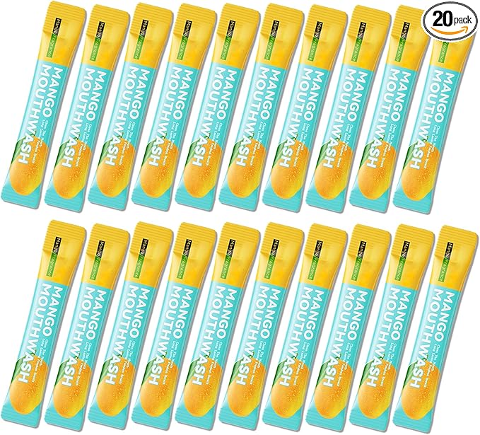 Travel Size Mouthwash,Mini Mouthwash Travel Size Bulk Portable Mouth Wash Set,Individual Small Travel Mouth Wash Packets for Fresh Breath(Pack of 20) E