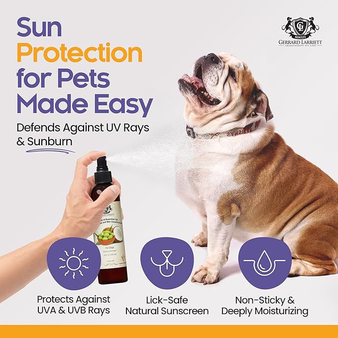 Dog Sunscreen for Nose Vitamin & Essential Oil 8 oz, Dry Dog Nose Balm, SPF 30 Beach Essentials for Dogs Hiking Gear Camping Essentials, Sunscreen for Dogs with Conditioner by Gerrard Larriett