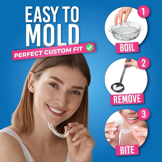 HONEYBULL Anti Grinding Guard Set [6 Pack - Thin] Comes in Smaller Size for Better Comfort | Comfortable Custom Mouth Guard for Nighttime Teeth Grinding