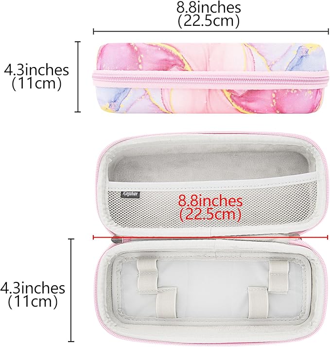 Toothbrush Travel Case Compatible with Oral-B Pro 1000, 2000, 3000, 3500, 1500/ for Philips Sonicare ProtectiveClean 4100 5100 Electric Toothbrush with Mesh Pocket for Accessories, Pink
