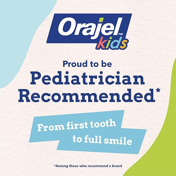 Orajel Kids Paw Patrol Anti-Cavity Fluoride Toothpaste, Natural Fruity Bubble Flavor, 4.2oz Tube