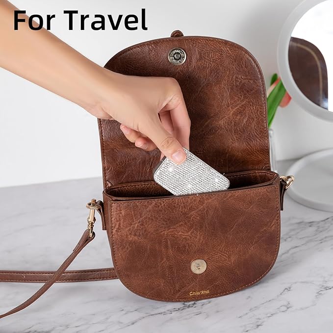 2pcs Dental Floss Holder Bling Gum Container Small Metal Tin Box Case for Q-tip,Cotton Swab（Colorful