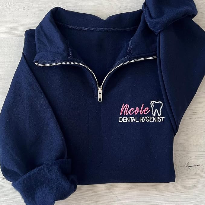 Chillever - Dental Hygienist Embroidered Sweatshirt, Gift For Hygienist, Tooth Gift, Teeth Sweatshirts For Women