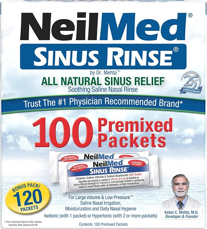 NeilMed Sinus Rinse Premixed Refill Packets 100 ct.