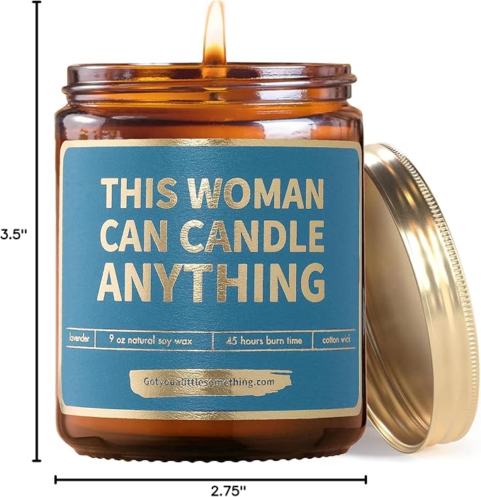 Scented Candle for Women Empowerment | 100% Soy Wax, Lavender Vanilla | Birthday Gifts for Women, Best Friends, Sister, Mom, Coworker | Strong Woman Present for New Job Promotion, Good Luck, Christmas