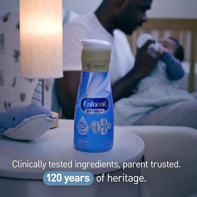 Enfamil Optimum (Enspire) Ready-to-Feed Baby Formula, Our Closest to Breast Milk, Brain-Building DHA, 32 Fl Oz (Pack of 3)