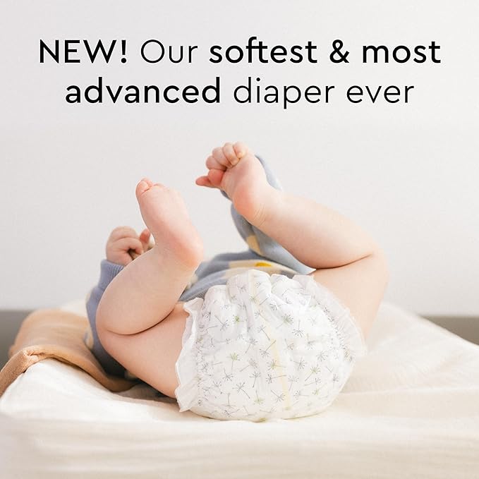 LILLYDOO Baby Diapers - Size 1 (4-11 lbs), Monthly Supply (144 Count), Leak Protection, Skin-Friendly, Ultrasoft, Perfume- & Chlorine-Free, Hypoallergenic, dermatologically Tested, Oeko-TEX®