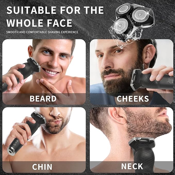 SH71/50 Shaving Heads Compatible with Phili*s Shavers Series S5000 (S5XXX),S7000 (S7XXX) for SH60/70 and SH70/70 (Black)