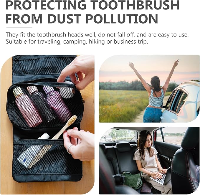 Electric Toothbrush Head Covers 10Pcs Set Dustproof Toothbrush Protection Caps Compatible Electric and Manual Brushes for Outdoor and Home Use
