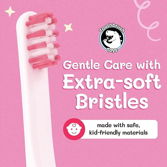 Kids Soft Bristle Mermaid Toothbrush for Ages 2+, Gentle and Cute Toothbrush for Children with Replaceable Brush Head, Ergonomic Handle Kids Brush for Teeth Care Ideal for Toddlers, Mermaid Design