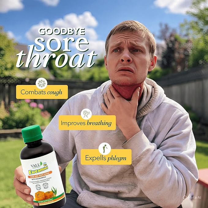 Vall-Eucamiel - Eucamiel Oral Solution - 8 fl oz (240 ml) - Eucalyptus Flavor - Supports Natural phlegm Expulsion and soothes Throat for Everyday Respiratory Comfort