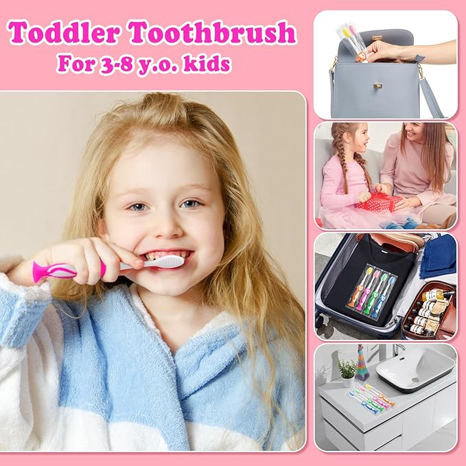 Disposable Toddler Toothbrush Pack of 60, Manual Suction Cup Bulk Toothbrushes Individually Wrapped Animal Toothbrush for Home, School, Camp, Daycare, Travel