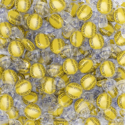 Cambie Sugar Free Lemon Drops, 1 lb of Sugar Free Hard Candy, Individually Wrapped Lemon Drops with a Refreshing & Sweet Citrus Flavor, Packaged Fresh in a Resealable Pouch