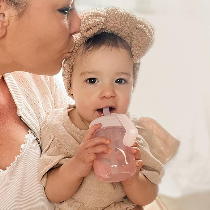 Moonkie Baby Straw Cup | Silicone Toddler Sippy Training Cup With Straw Lid | BPA-Free Drop-Proof Cup | Baby Led Weaning | 6 Months+, 5 oz, 1 Pack
