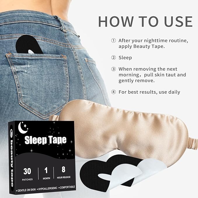 Mouth Tape for Sleeping 30 Pack, Easy to Use, Convenient to Carry K1