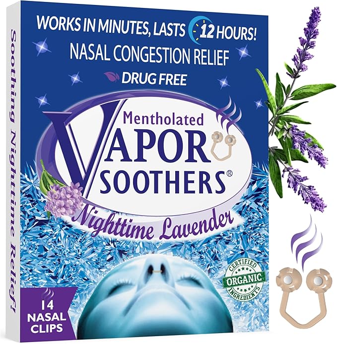 by Scenttech, Snore Reducing- Anti Snoring Aid, Nasal Dilators for Breathing, Instant Nasal Congestion Relief, Nighttime Lavender, 14 Count, Drug-Free