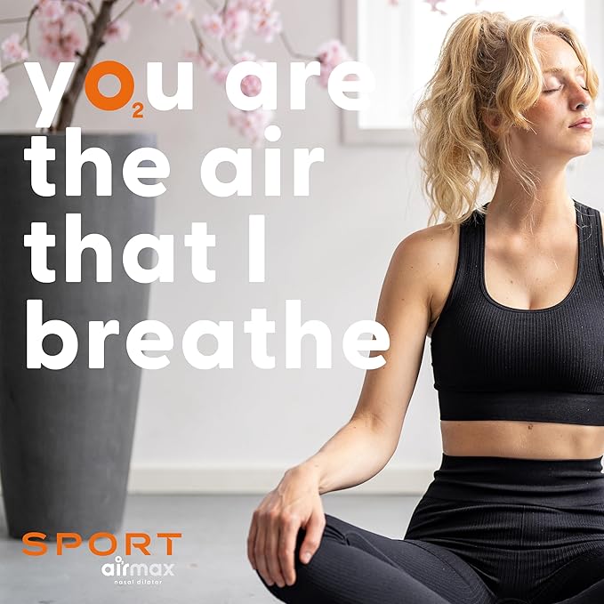 Airmax Unisex Sport Nasal Dilators Two-Pack - Easy, Safe, and Comfortable Breathing Aid - Improves Airflow - Transparent - Medium