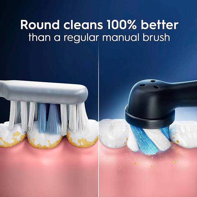 Oral-B iO Series Ultimate Clean Electric Toothbrush Replacement Brush Heads for an Oral-B Electric Toothbrush, 2 count, Black