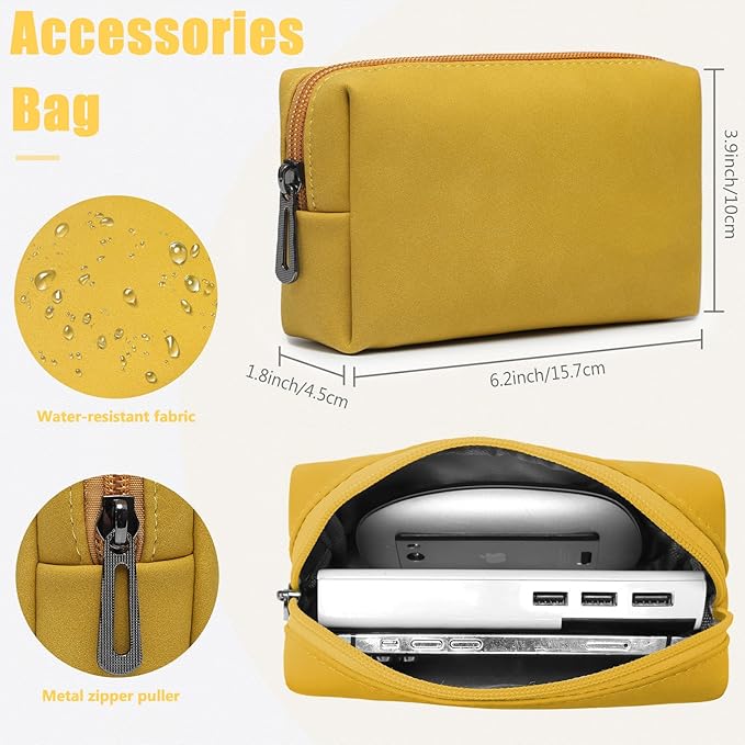 HYZUO 13 Inch Laptop Sleeve Case with Stand for 2025-2018 MacBook Air 13 M4 M3 M2 M1, 2025-2016 MacBook Pro 13 M2 M1, 13" iPad Pro/Air, Surface Pro 11/10/9, XPS 13, with Pouch, Olive Yellow
