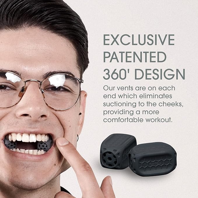 CHISELL Original Jaw Exerciser, Beginner to Advanced Jawline Shaper, Facial Exercise Cubes for Toned Face, Jawline Sculptor for Slim Jaw, Mouth Exerciser for Jawline, Craving & Stress Reducers