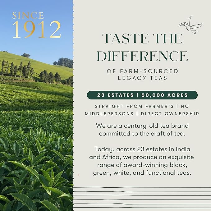 Luxmi Estates - Tale of Two Estates - Organic English Breakfast Tea - Loose Leaf - 100g (50 Cups) | Made with Organic Darjeeling & Assam Tea from India | Smooth, Flavorful, Robust and Caffeinated