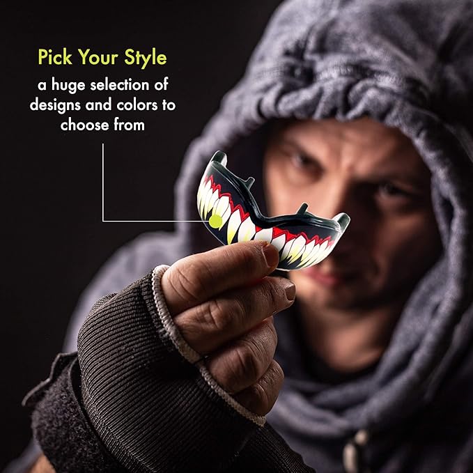 DAMAGE CONTROL High-Impact Mouth Guard – Sports Mouthguard for Boxing, Football, Hockey, Lacrosse & Basketball, Protects Teeth & Jaw, Protective Mouthpiece for Adults & Youth (Adult, SymBite 2.0)