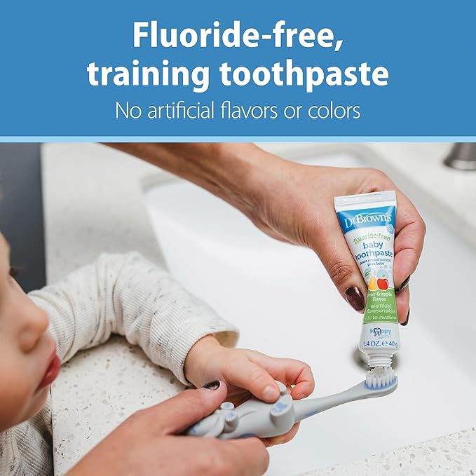 Dr. Brown's Infant-to-Toddler Toothbrush Set, 1.4 Ounce, Blue