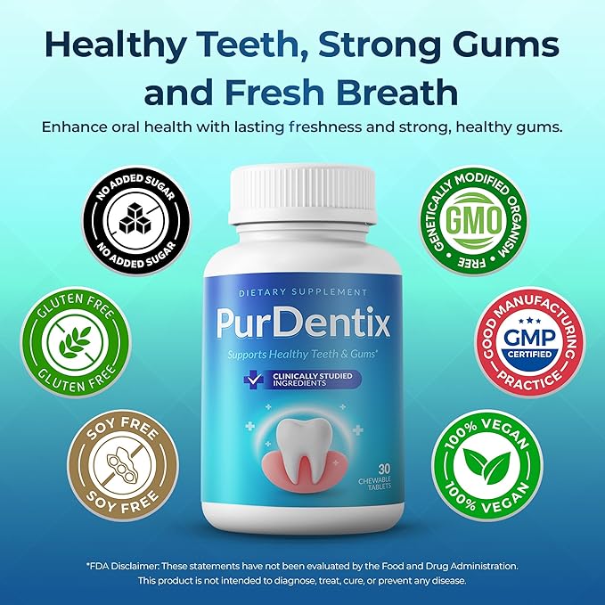 Oral Health Probiotic – 4-Strain Formula for Healthy Gums, Teeth & Fresh Breath – 180 Chewable Tablets