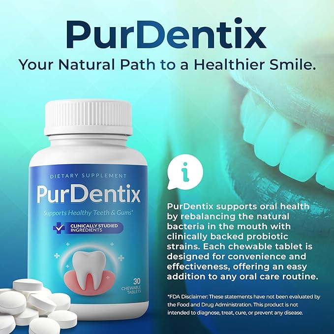Oral Health Probiotic – 4-Strain Formula for Healthy Gums, Teeth & Fresh Breath – 180 Chewable Tablets