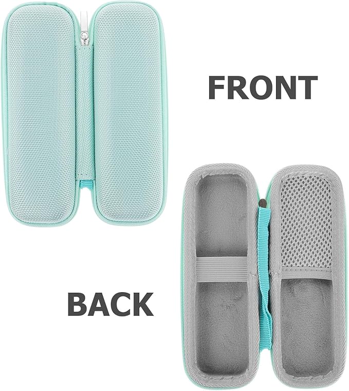 Portable Electric Toothbrush Travel Case Hard Protective Storage Box with Cable Organizer Pouch Lightweight Green for Outdoor and Daily Oral Care
