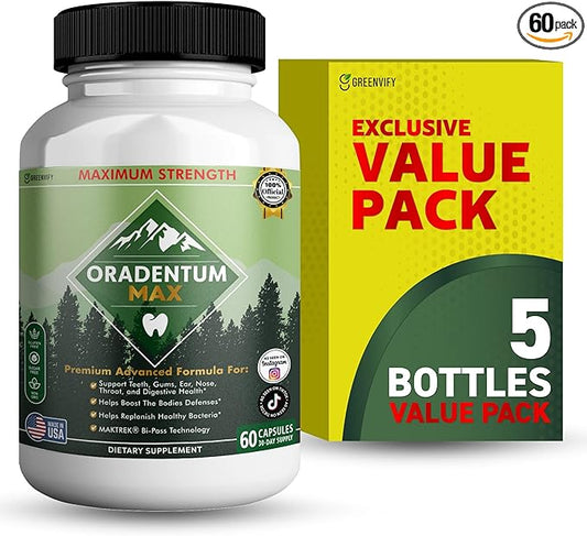 Oradentum Max Probiotic Supplement, 40 Billion CFU, 60 Capsules, 30 Day Supply (5)